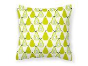 Pears on White Fabric Decorative Pillow BB5147PW1818