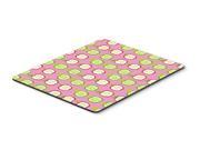 Apples on Pink Mouse Pad Hot Pad or Trivet BB5141MP