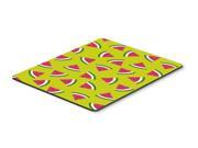 Watermelon on Lime Green Mouse Pad Hot Pad or Trivet BB5151MP