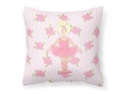 Ballerina Blonde Back Pose Fabric Decorative Pillow BB5167PW1414
