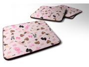 Set of 4 Ballerinas and Roses Foam Coasters Set of 4 BB5172FC