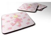 Set of 4 Ballerina Blonde Point Foam Coasters Set of 4 BB5171FC