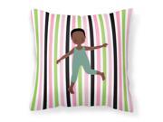 Dancer Bikatard African American Fabric Decorative Pillow BB5184PW1818