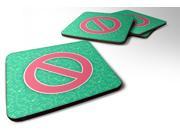 Set of 4 No entry sign Emojione Emoji Foam Coasters Set of 4 EON1050FC