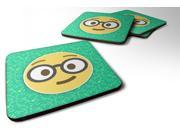 Set of 4 Nerd Face Emojione Emoji Foam Coasters Set of 4 EON1054FC