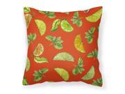 Lemons Limes and Oranges Fabric Decorative Pillow BB5205PW1818