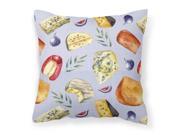 Assortment of Cheeses Fabric Decorative Pillow BB5198PW1414