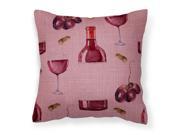 Red Wine on Linen Fabric Decorative Pillow BB5195PW1818