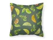 Lemons Limes and Oranges Fabric Decorative Pillow BB5207PW1818