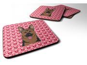 Set of 4 German Shepherd Hearts Foam Coasters Set of 4 BB5281FC