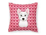 Westie Hearts Fabric Decorative Pillow BB5296PW1818