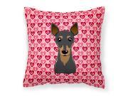 Min Pin Hearts Fabric Decorative Pillow BB5310PW1818