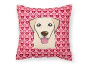 Golden Retriever Hearts Fabric Decorative Pillow BB5322PW1414