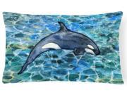 Killer Whale Orca 2 Canvas Fabric Decorative Pillow BB5335PW1216