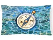 Compass Canvas Fabric Decorative Pillow BB5347PW1216