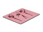 Dancers Linen Pink Polkadots Mouse Pad Hot Pad or Trivet BB5378MP