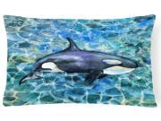 Killer Whale Orca Canvas Fabric Decorative Pillow BB5334PW1216
