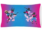 Hip Hop in Pink Blue Canvas Fabric Decorative Pillow BB5373PW1216