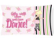 Ballet Dance Stripes Blonde Canvas Fabric Decorative Pillow BB5400PW1216