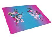 Hip Hop in Pink Blue Glass Cutting Board Large BB5373LCB