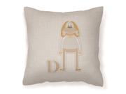 Alphabet D for Dog Fabric Decorative Pillow BB5729PW1818