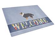 Sheltie Shetland Sheepdog Welcome Glass Cutting Board Large BB5534LCB