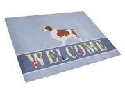 Welsh Springer Spaniel Welcome Glass Cutting Board Large BB5504LCB