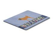 Pug Welcome Mouse Pad Hot Pad or Trivet BB5551MP
