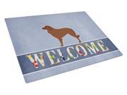 Portuguese Sheepdog Dog Welcome Glass Cutting Board Large BB5535LCB
