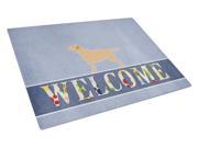 Yellow Labrador Retriever Welcome Glass Cutting Board Large BB5501LCB