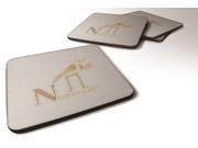Set of 4 Alphabet N for Nightingale Foam Coasters Set of 4 BB5739FC