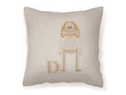 Alphabet D for Dog Fabric Decorative Pillow BB5729PW1414