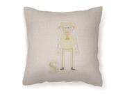 Alphabet S for Sheep Fabric Decorative Pillow BB5744PW1414