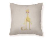 Alphabet G for Giraffe Fabric Decorative Pillow BB5732PW1818