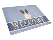 Papillon Black White Welcome Glass Cutting Board Large BB5657LCB