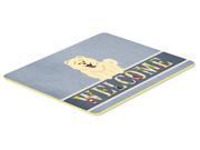 Chow Chow White Welcome Kitchen or Bath Mat 20x30 BB5721CMT