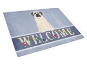 Mastiff White Welcome Glass Cutting Board Large BB5598LCB