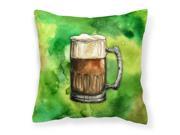 Irish Beer Mug Fabric Decorative Pillow BB5761PW1818