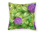 Shamrocks in Bloom Fabric Decorative Pillow BB5756PW1414