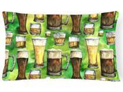 Irish Beers Canvas Fabric Decorative Pillow BB5758PW1216