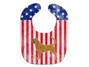 USA Patriotic Bloodhound Baby Bib BB3284BIB