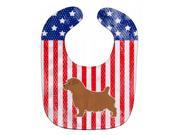 USA Patriotic Norfolk Terrier Baby Bib BB3309BIB