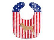 USA Patriotic Border Terrier Baby Bib BB3289BIB
