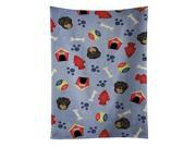 Dog House Collection Longhair Black and Tan Dachshund Kitchen Towel BB3992KTWL