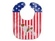 USA Patriotic Jack Russell Terrier Baby Bib BB3307BIB