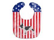USA Patriotic French Bulldog Baby Bib BB3341BIB