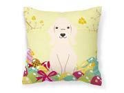 Easter Eggs Bedlington Terrier Sandy Fabric Decorative Pillow BB6091PW1818