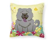 Easter Eggs Chow Chow Blue Fabric Decorative Pillow BB6139PW1818