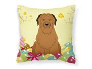 Easter Eggs Briard Brown Fabric Decorative Pillow BB6082PW1414