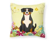 Easter Eggs Entlebucher Fabric Decorative Pillow BB6038PW1414